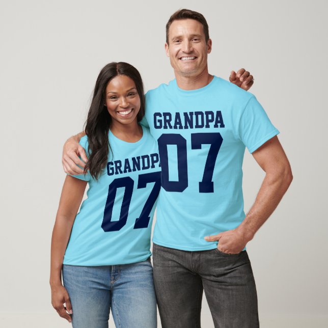 Personlig Number Sports Jersey Grandpa T-Shirt (Unisex)