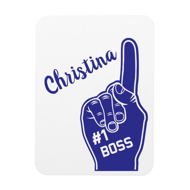 Personlig nummer ett Chef-skummet Finger Magnet (Vertikal)