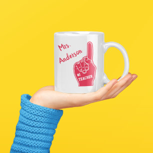 Personlig nummer ett Lärarskum Finger Kaffemugg
