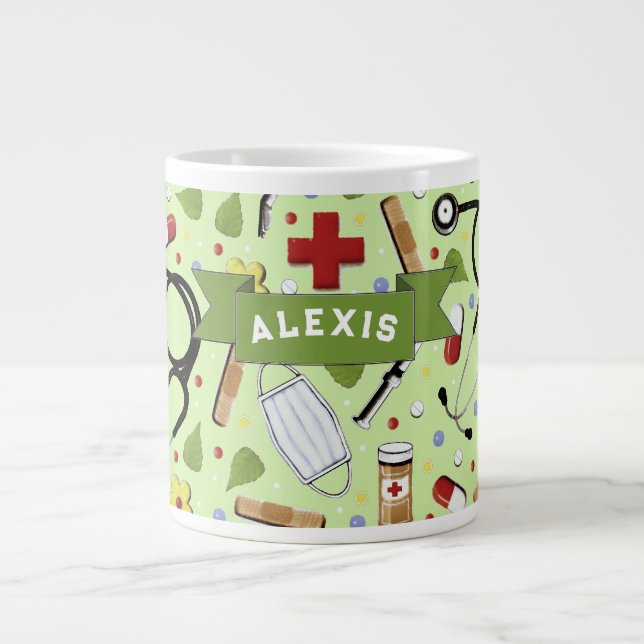 Personlig Nurse Coffee Mugg Jumbo Mugg (Framsidan)