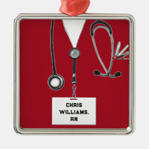 Personlig Nurse Collecsible Metall Ornament