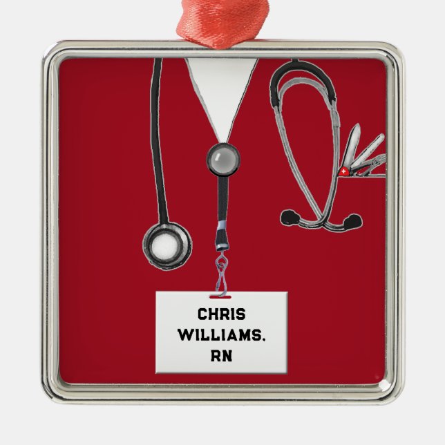 Personlig Nurse Collecsible Metall Ornament (Framsidan)