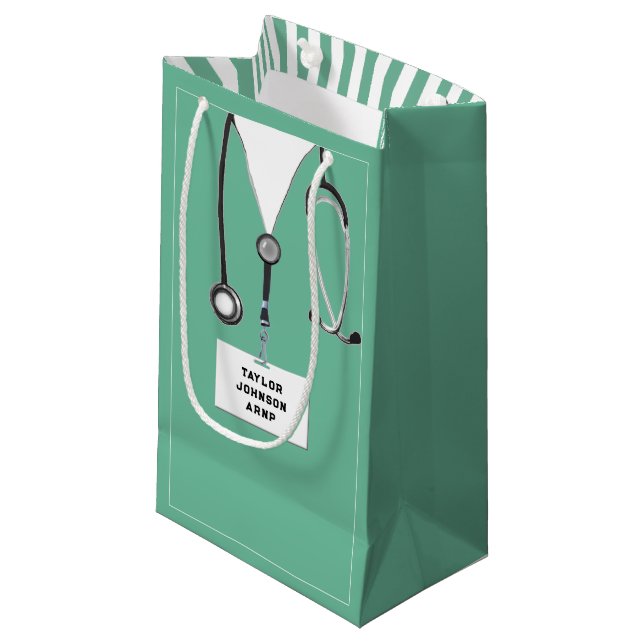 Personlig Nurse eller Doktor Small Gift Bag (Framsidan Vinklad)