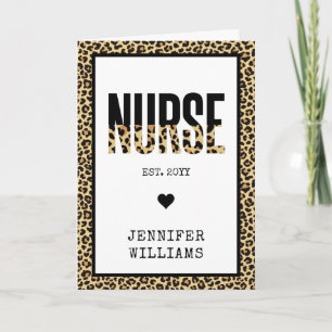 Personlig Nurse Est Cheetah RN studenten Kort