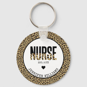 Personlig Nurse Est Cheetah RN Studenten Nyckelring
