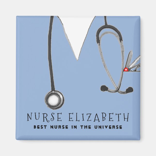 Personlig Nurse Gift Magnet (Framsidan)