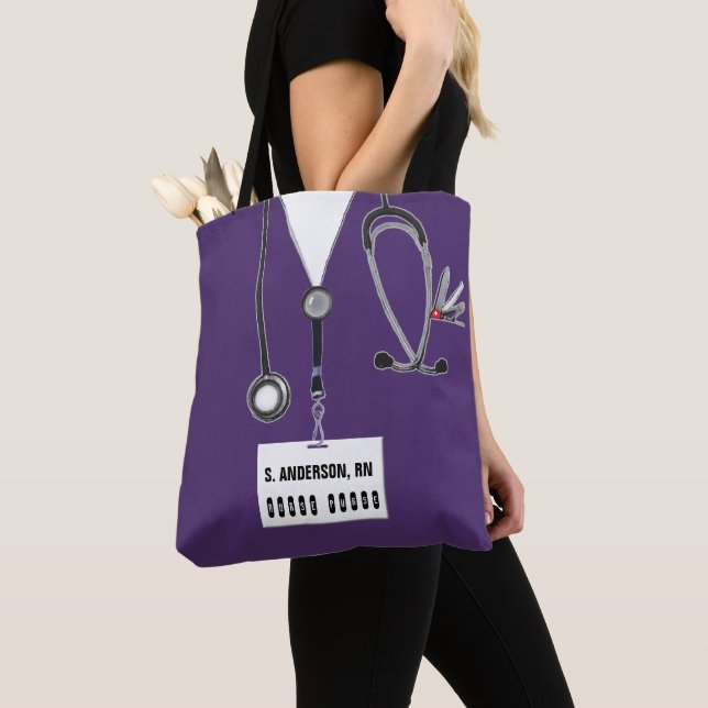 Personlig Nurse Gift Tygkasse (Närbild)