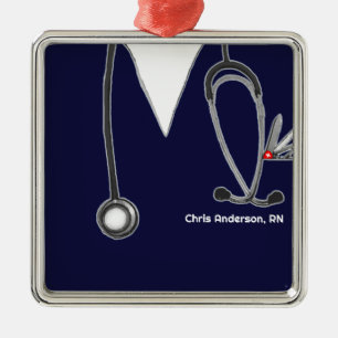 Personlig Nurse Gifts Julgransprydnad Metall