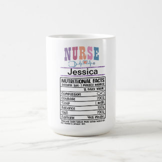 Personlig Nurse Nutritional Facts Funny Mug Kaffemugg