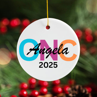 Personlig Nurse Ornament 2025, Anpassningsbar ONC-