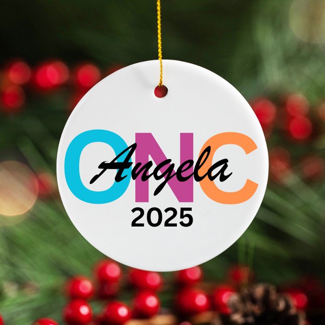 Personlig Nurse Ornament 2025, Anpassningsbar ONC- (Skapare uppladdad)