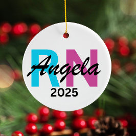 Personlig Nurse Ornament 2025, Anpassningsbar RN