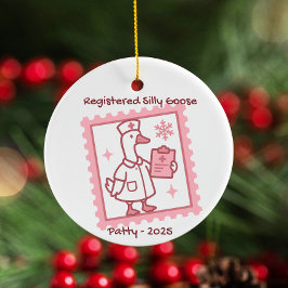 Personlig Nurse Ornament 2025, Fånig Nurse