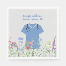 Personlig Nurse RN LPN NP Blue Scrubs Pappersservett