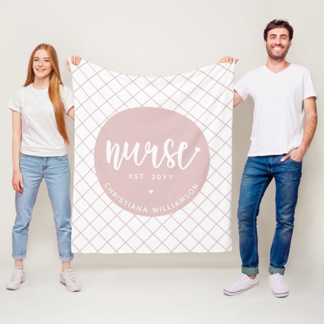 Personlig Nurse RN studenten Elegant Fleecefilt (På plats)