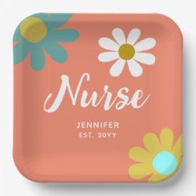 Personlig Nurse Student Party Boho Blommigt