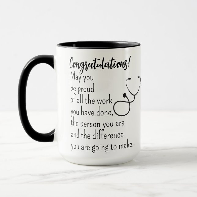 Personlig Nurse Studenten Gift for Her, RN BSN Mugg (Vänster)