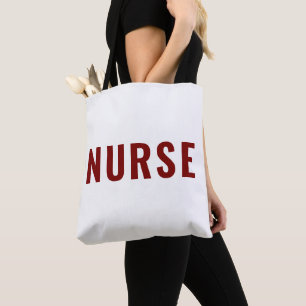 Personlig NURSE Textil Statement Vit Tygkasse
