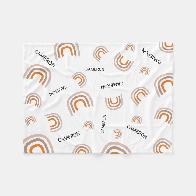 Personlig Nursery Modern Rainbow baby Fleecefilt (Framsidan (Horisontell))