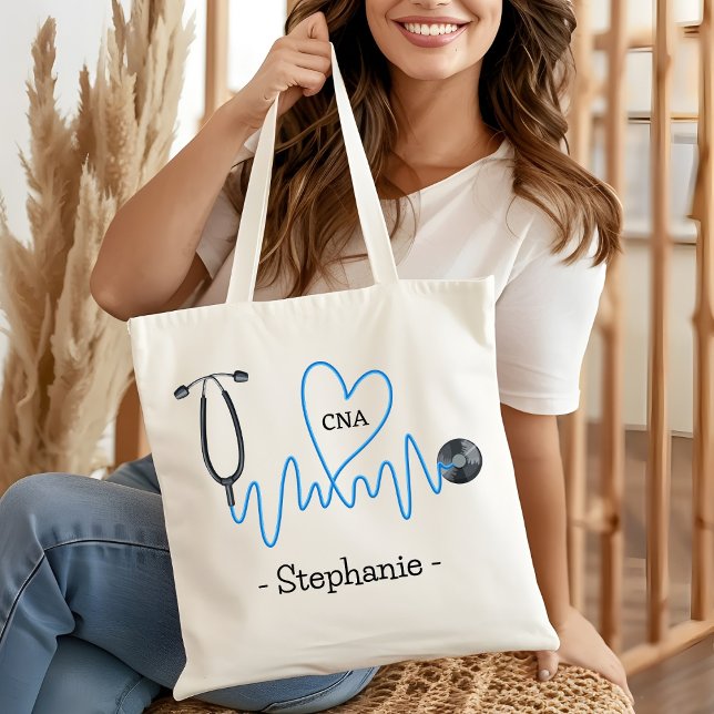 Personlig Nurses Tote bags RN LPN CNA PA EMT Tygkasse (Skapare uppladdad)