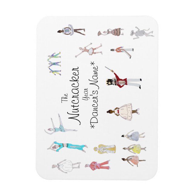 Personlig Nutcracker Ballet Magnet (Vertikal)