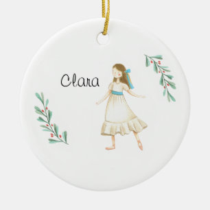 Personlig Nutcracker Clara KeepsakCeramic eller Julgransprydnad Keramik