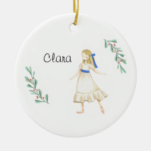Personlig Nutcracker Clara Keepsaké Julgransprydnad Keramik
