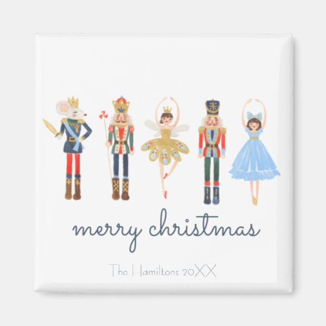 Personlig Nutcracker God jul Magnet (Framsidan)