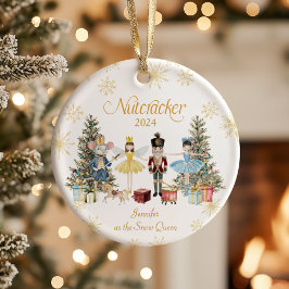 Personlig Nutcracker Julgransprydnad Keramik