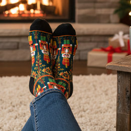 Personlig Nutcracker Leksak Soldier Helgdag Socks