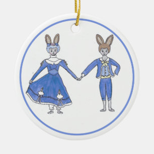 Personlig Nutcracker Mor Ginger Bunny Orname Julgransprydnad Keramik
