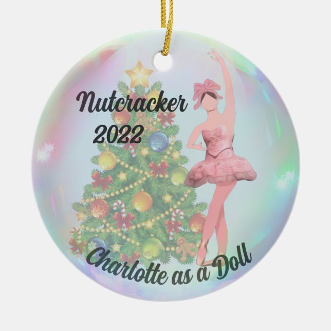 Personlig Nutcracker Ornament - Ballerina Doll (Framsidan)