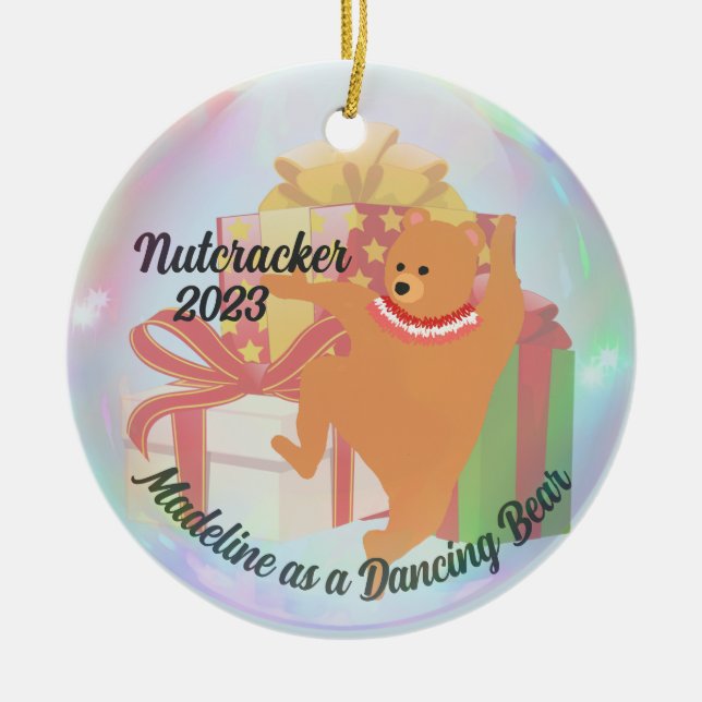 Personlig Nutcracker Ornament - Dancing Bears (Framsidan)