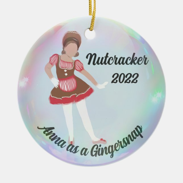 Personlig Nutcracker Ornament - Gingersnap (Framsidan)