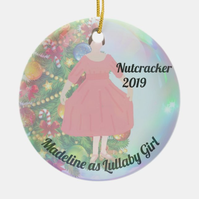Personlig Nutcracker Ornament - Lullaby Girl (Framsidan)