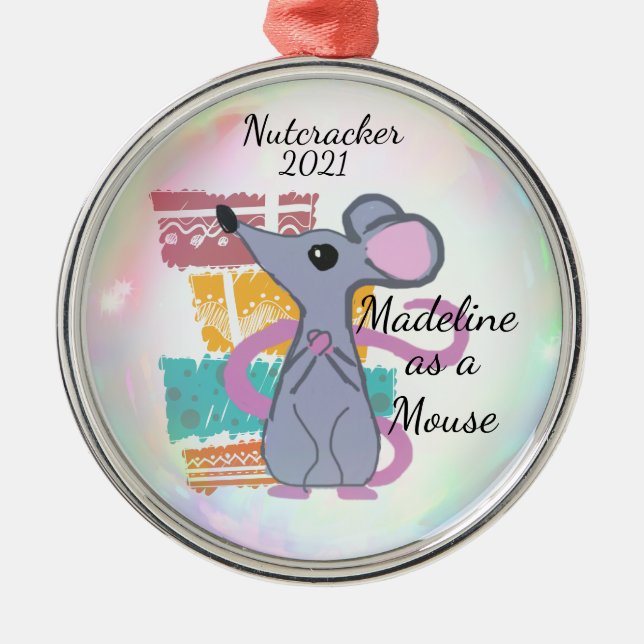 Personlig Nutcracker Ornament - mus (Framsidan)