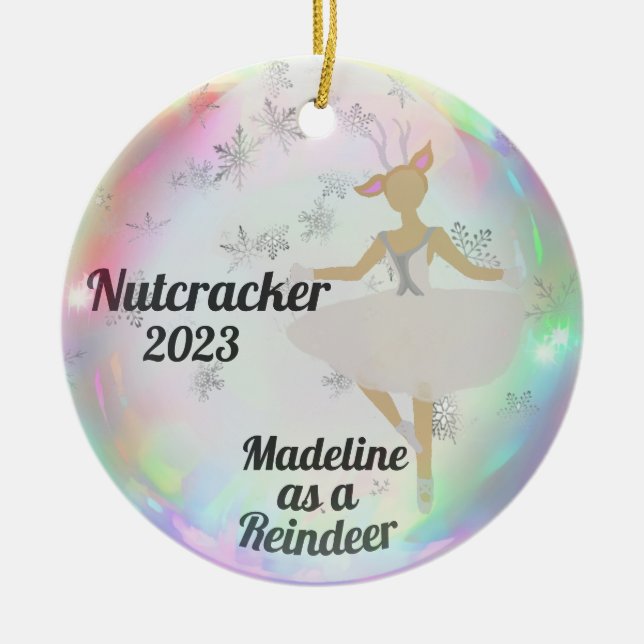 Personlig Nutcracker Ornament - renare (Framsidan)