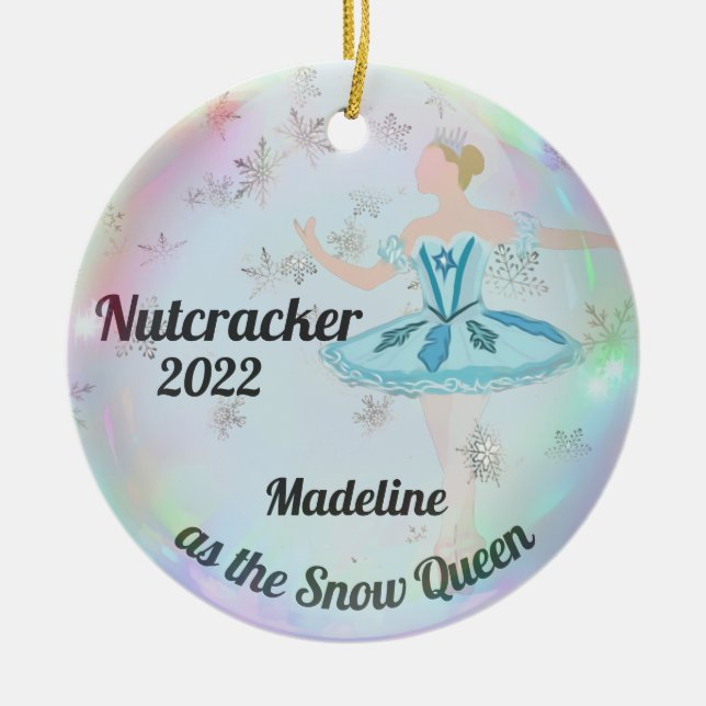 Personlig Nutcracker Ornament - Snö Queen (Framsidan)