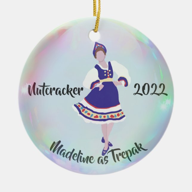Personlig Nutcracker Ornament - Trepak/rysk (Framsidan)