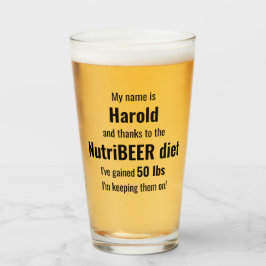 Personlig NutriBEER Diet Humous Glaskopp