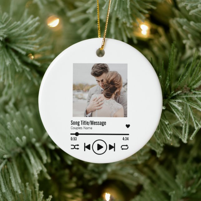 Personlig - ny fotospelningslista för Sång Julgransprydnad Keramik (Träd)