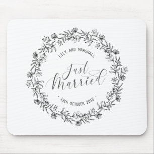Personlig Ny gifta Blommigt Mousepad Musmatta