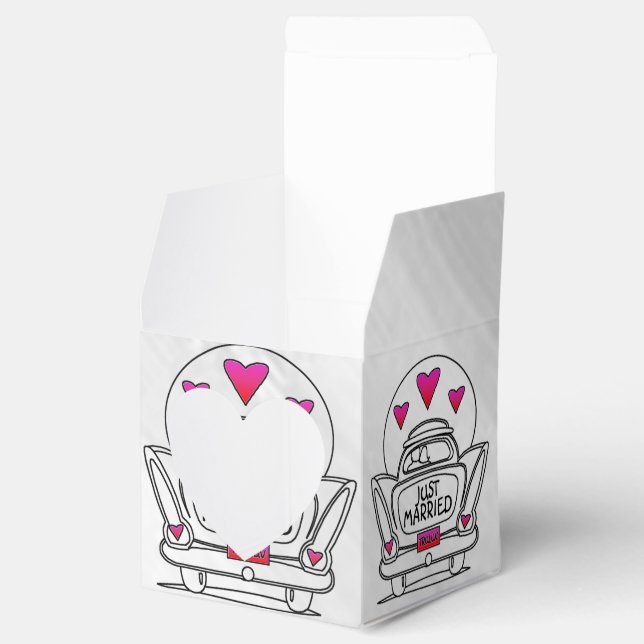 Personlig Ny gifta Honeymoon Car Heart Box Presentaskar (Öppnad)