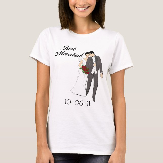 Personlig Ny gifta T-shirt (Framsida)