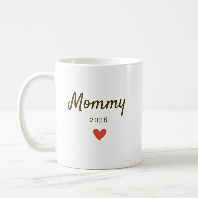 Personlig ny Mamma Kärlek Design med År Kaffemugg (Vänster)