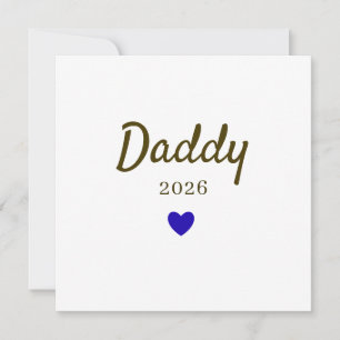 Personlig "Ny Pappa Kärlek" Design med Årtal Julkort