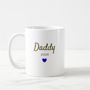 Personlig ny pappa-kärleksdesign med år kaffemugg