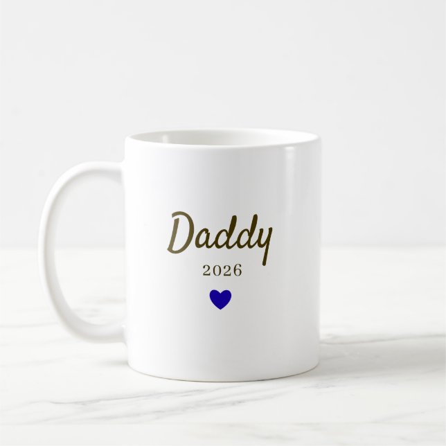 Personlig ny pappa-kärleksdesign med år kaffemugg (Vänster)