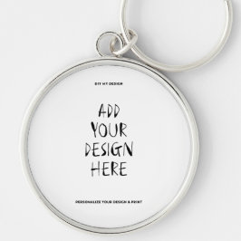 Personlig-nyckelkedja-DIY - gör det själv Rund Silverfärgad Nyckelring