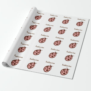 Personlig nyckelpiga födelsedagsfest presentpapper